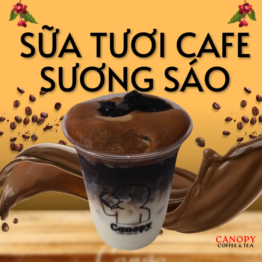 Hình ảnh Sữa tươi cafe sương sáo