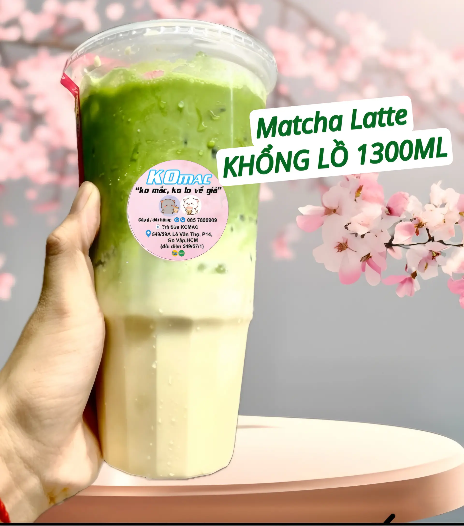 Hình ảnh Matcha Latte KHỔNG LỒ 1300ML - KOMAC