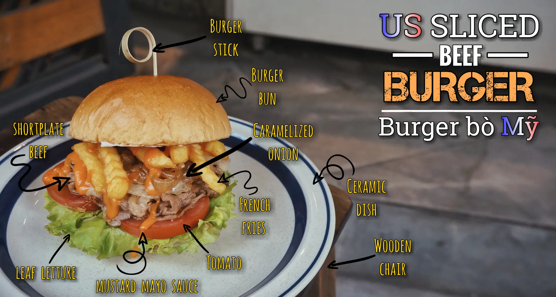 Hình ảnh BAO MẬP - Burger ba chỉ bò Mỹ