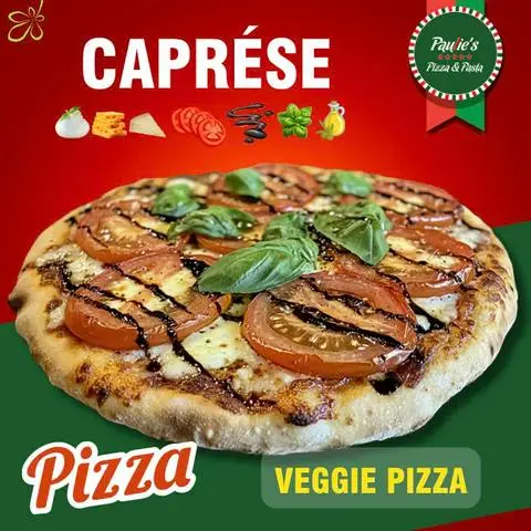 Hình ảnh Pizza Cà Chua Lát Sốt Giấm Nho Đỏ | Caprese Pizza