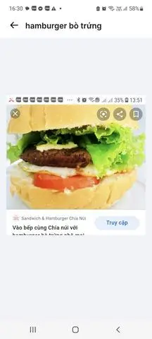 Hình ảnh Hamburger bò phô mai