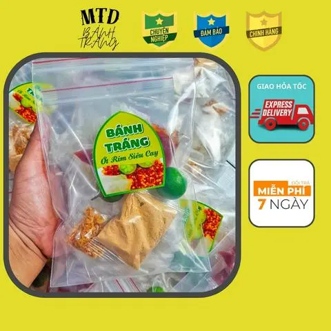 Hình ảnh Bánh tráng ớt rim siêu cay - s35 - Nghiện Store