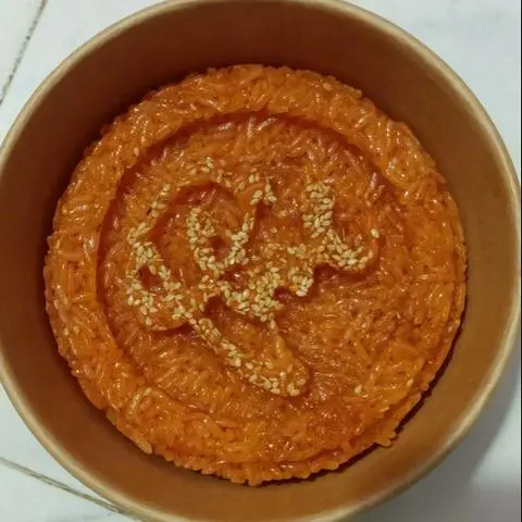 Hình ảnh Xôi gấc in khuôn lớn 