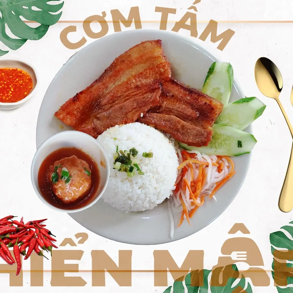 Hình ảnh Cơm ba rọi xíu mại