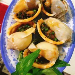 Hình ảnh ốc tỏi nướng tiêu xanh 