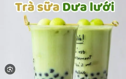 Hình ảnh Trà sữa dưa lưới