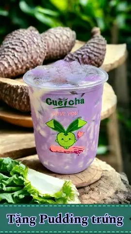 Hình ảnh New!! Trà sữa sốt khoai môn tươi tặng  Pudding trứng