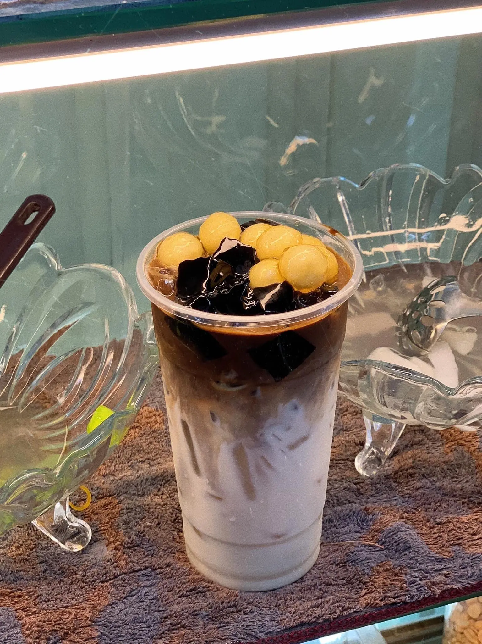 Hình ảnh Sữa tươi cafe phô mai viên