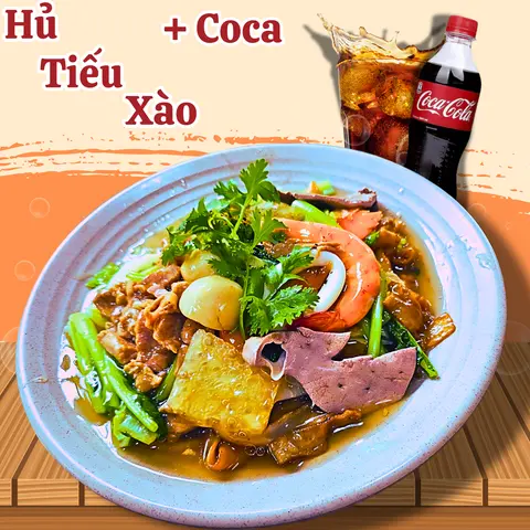 Hình ảnh Hủ Tiếu Xào Sốt Thập Cẩm + Coca