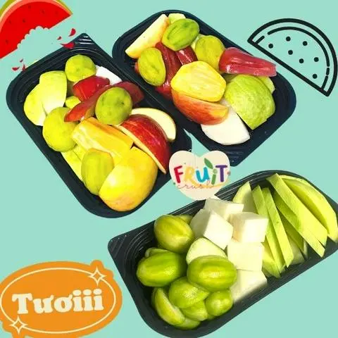 Hình ảnh Combo 2 hộp thập cẩm 600gr + 1 hộp xoài, cóc, sắn