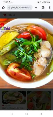 Hình ảnh cơm canh chua cá hú 