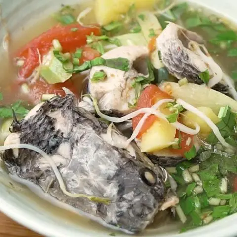 Hình ảnh Canh chua Đầu Cá Lóc