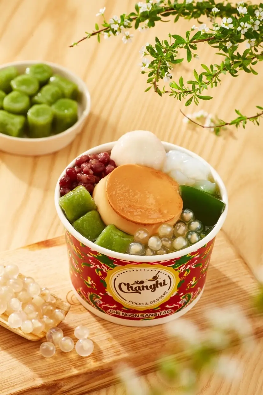 Hình ảnh Chè Khoai Dẻo Đậu Đỏ Đài Loan Bánh Flan