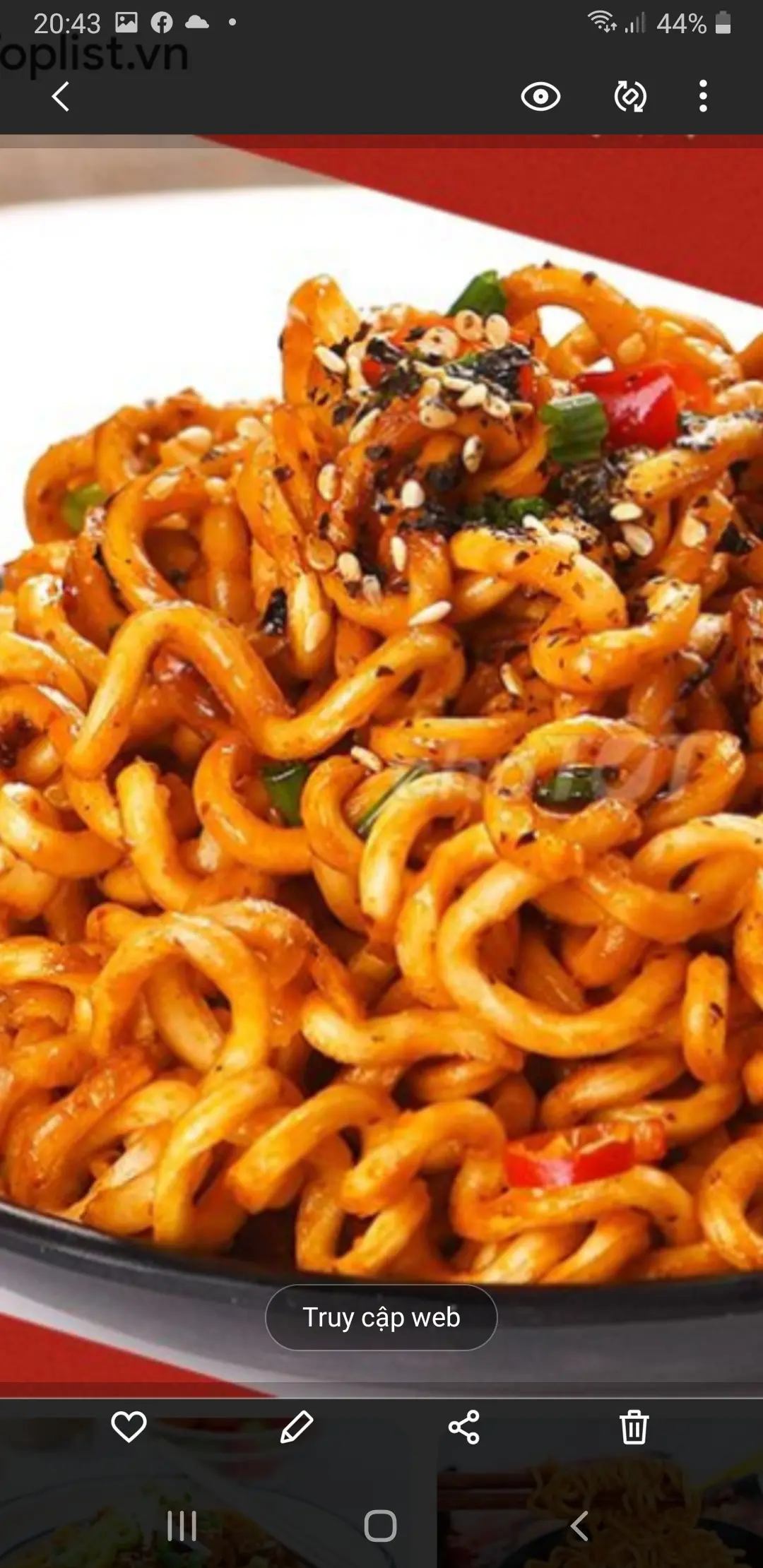 Hình ảnh Mỳ Cay trứng  chiên