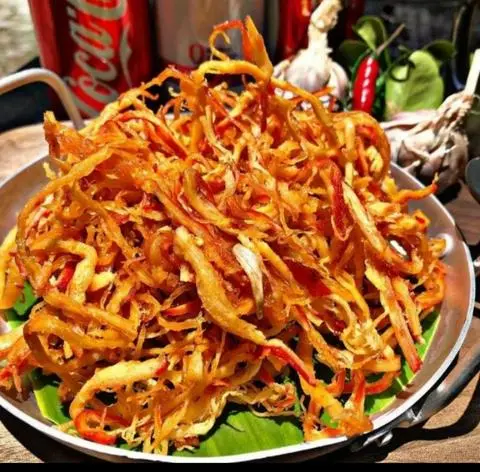 Hình ảnh Mực chiên bơ,nước mắm