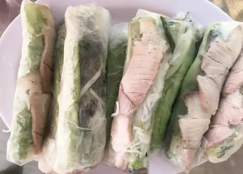 Hình ảnh 5 cuốn thịt+ trà tắc 