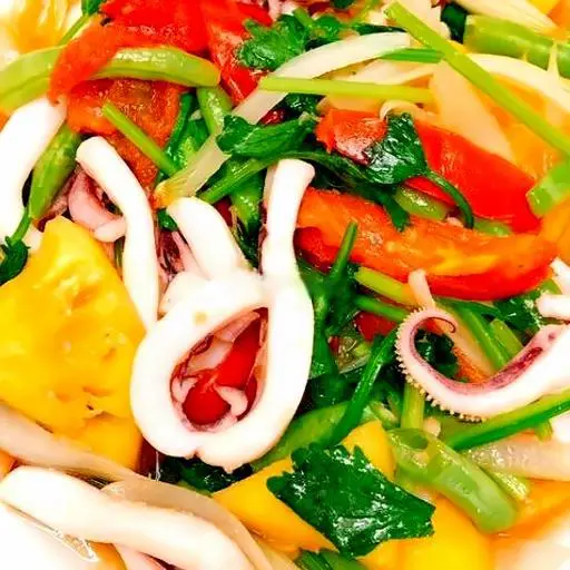 Hình ảnh Cơm mực xào chua ngọt