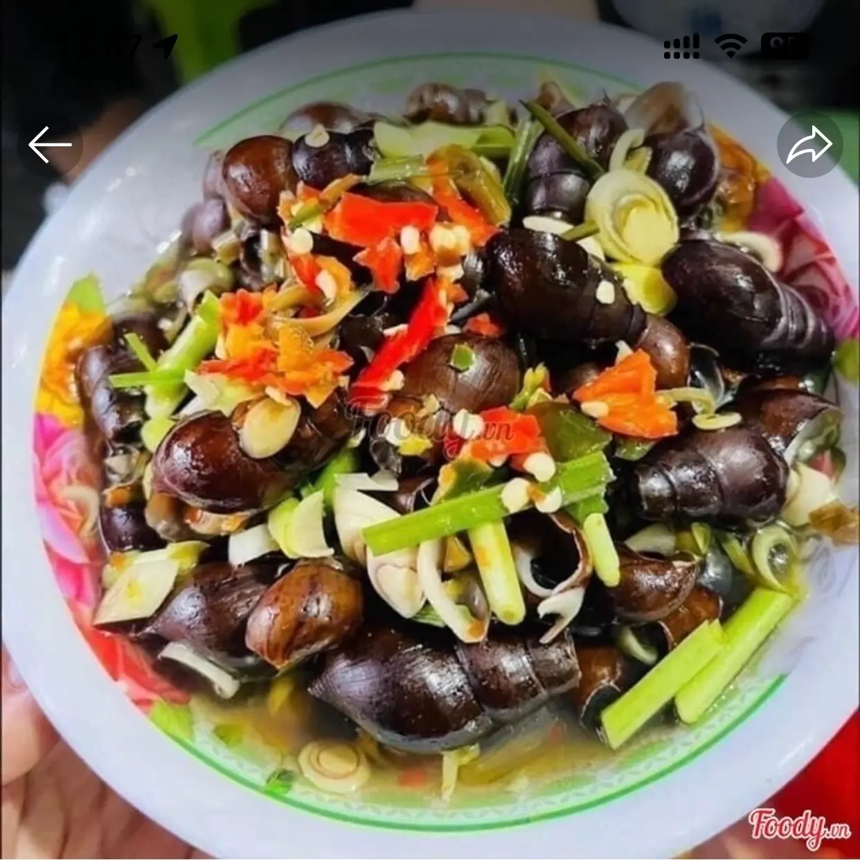 Hình ảnh ốc đá xào sả ớt