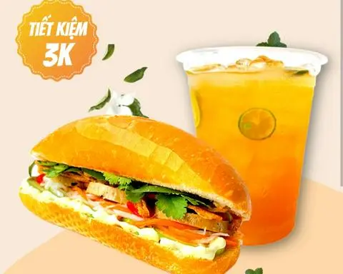 Hình ảnh COMBO BÁNH MÌ CHẢ CÁ PHAN THIẾT NHÀ LÀM + TRÀ TẮC, TRÀ CHANH