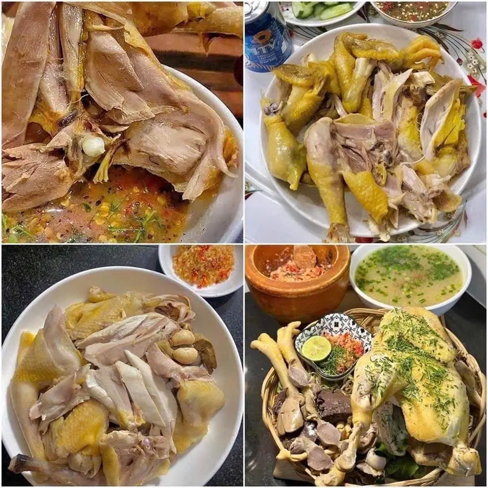 Hình ảnh Gà ta chặt lá chanh nguyên con - cháo gỏi 