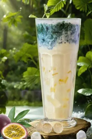Hình ảnh Sữa chua chanh dây tảo xoắn