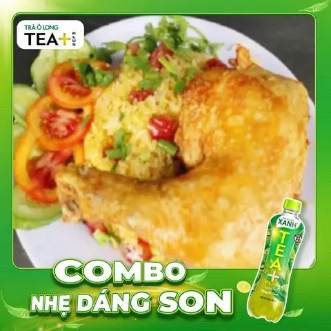 Hình ảnh Combo Cơm Chiên Đùi Gà Lớn + Olong Xanh