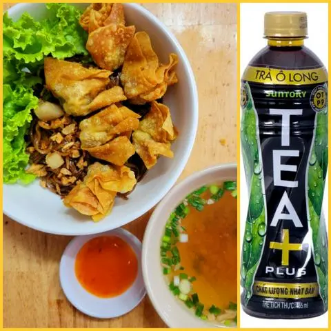 Hình ảnh Combo: 1 Oloong Chanh + Hủ Tiếu Khô Hoành Thánh Chiên - Size Lớn (Sale 76->59K)
