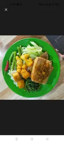 Hình ảnh cơm chay thập cẩm+đậu hũ chiên sả 