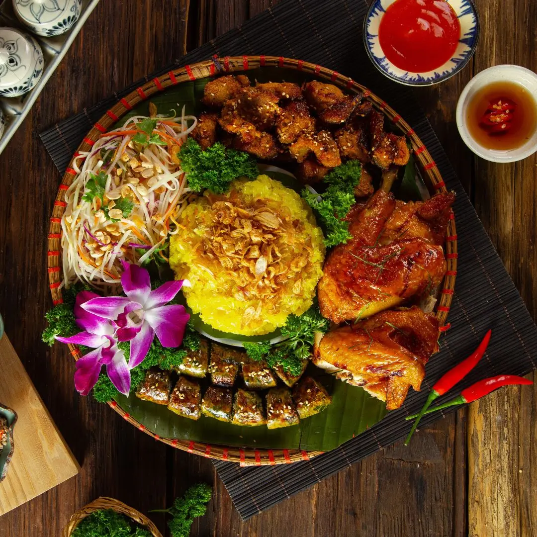 Hình ảnh Mẹt gà lợn 5 món