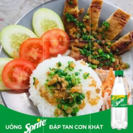Hình ảnh Cơm sườn miếng+ 1 sprite 300ml