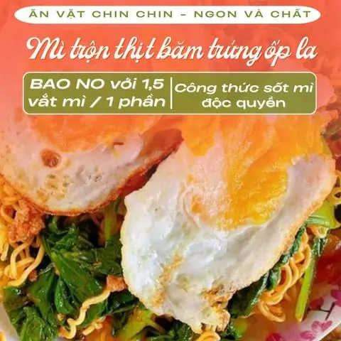 Hình ảnh [1,5 vắt] Mì trộn sa tế thịt băm trứng ốp la