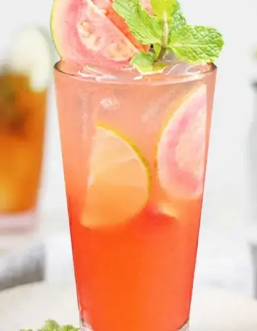Hình ảnh Trà hibiscus ổi tặng thạch dừa