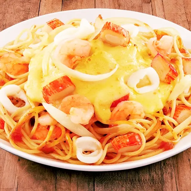 Hình ảnh Mì ý phô mai đúc lò hải sản