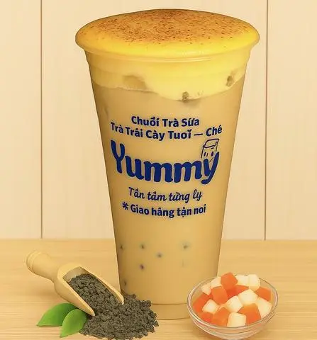 Hình ảnh Trà sữa kem trứng nướng