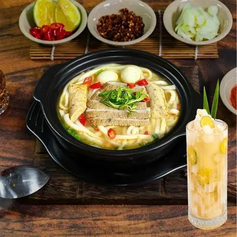 Hình ảnh ⭐️Combo Bánh Canh Chả Cá Nha Trang + Ly Trà Mãng Cầu