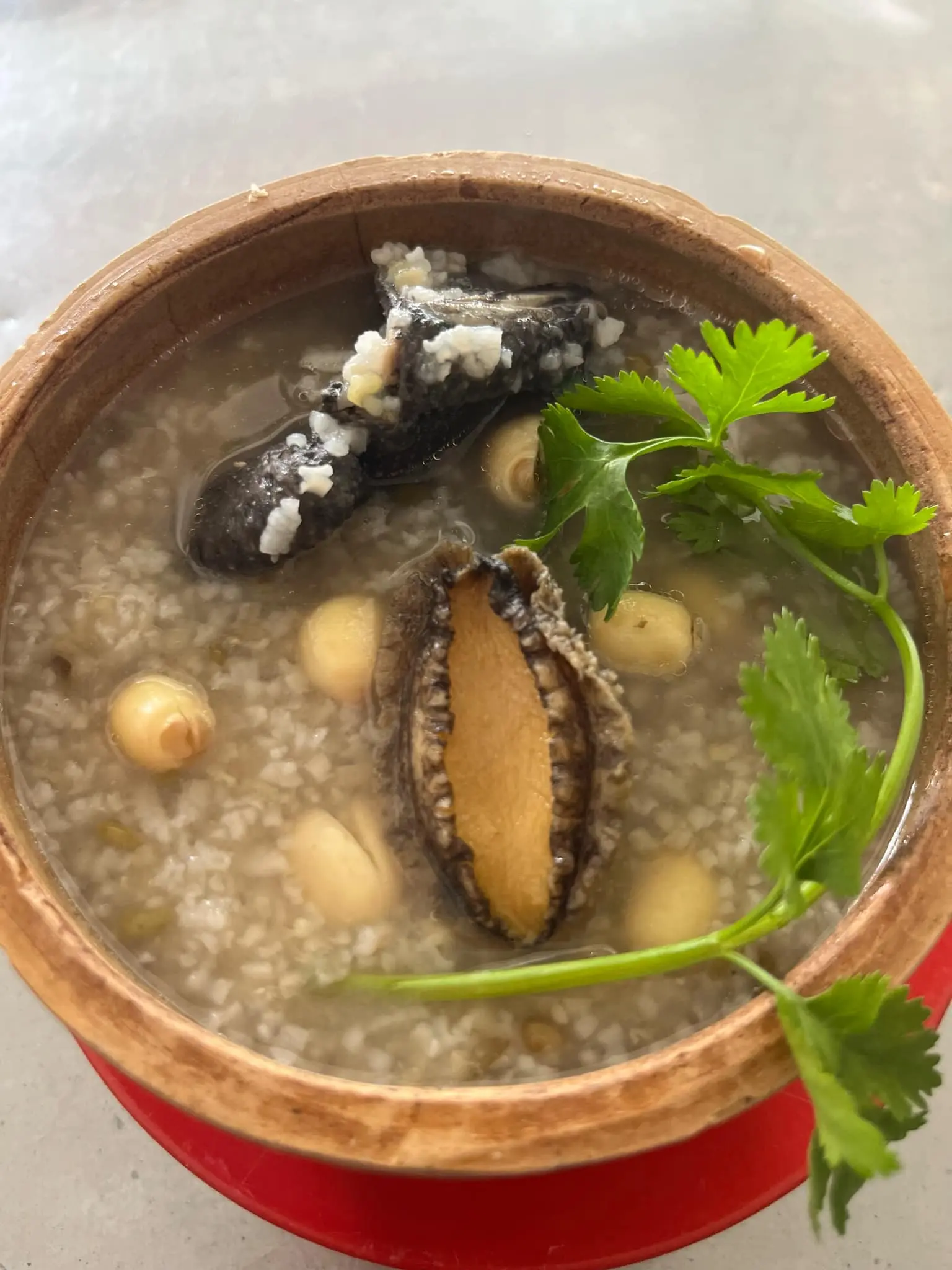 Hình ảnh cháo gà ác bào ngư