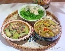 Hình ảnh cơm mắm kho