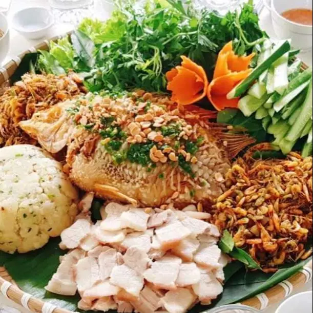 Hình ảnh COMBO CÁ ĐIÊU HỒNG+TÉP ĐỒNG+BA CHỈ LUỘC