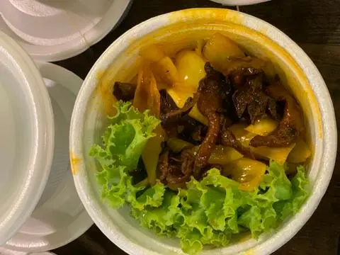 Hình ảnh cơm nấm bào ngư chiên nước mắm 
