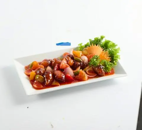 Hình ảnh Nấm hầu thủ sốt chua ngọt