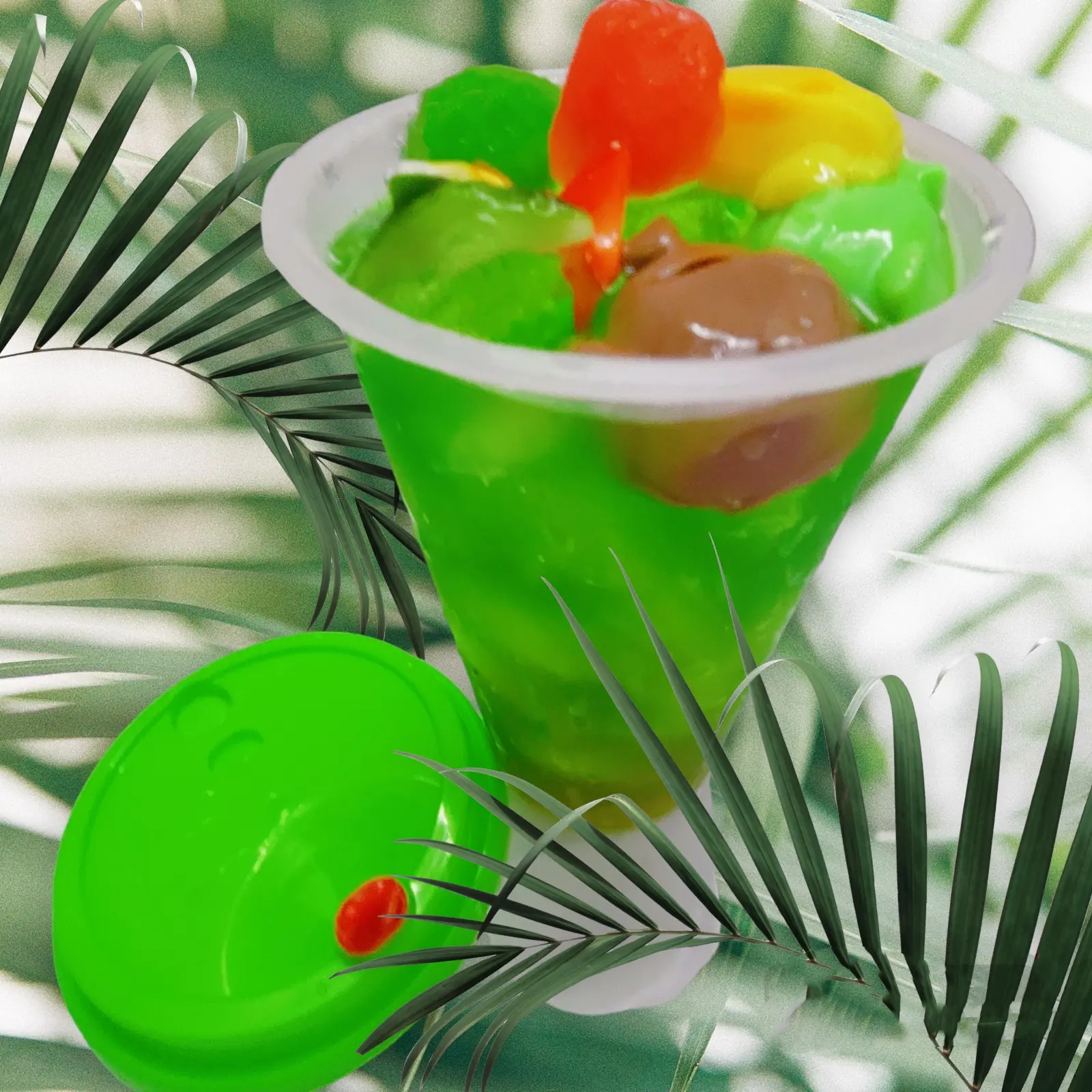 Hình ảnh Trà Táo Biển Xanh Đảo Hawaii (Mix 10 Thạch)(500ml)