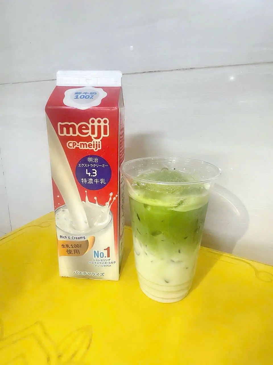Hình ảnh Matcha latte (sữa Meji) size L