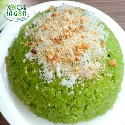 Hình ảnh xôi lá dứa hộp lớn 