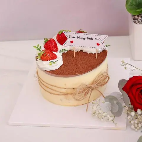 Hình ảnh Bánh Tiramisu Phủ Cacao - Size 14cm