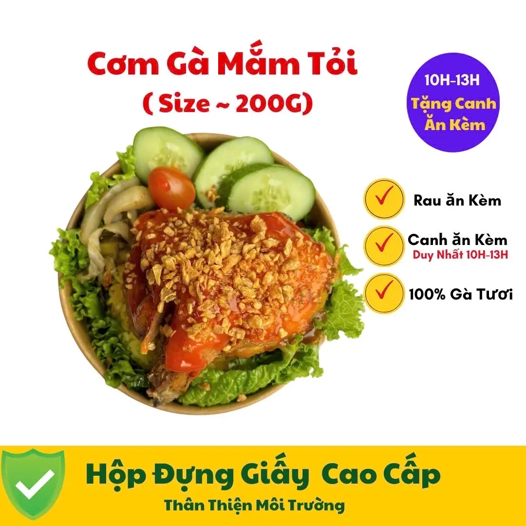 Hình ảnh Cơm má đùi gà sốt mắm tỏi