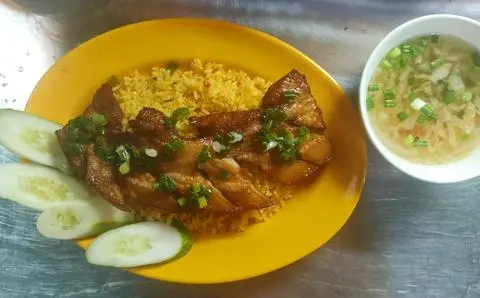 Hình ảnh cơm chiên ba rọi 