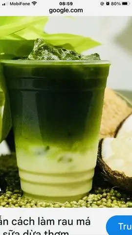 Hình ảnh Rau má đậu xanh ly lớn 
