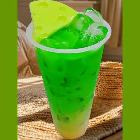 Hình ảnh Trà Xanh Sữa Phô Mai Mèo Tom Có Nhân Size (500ml)