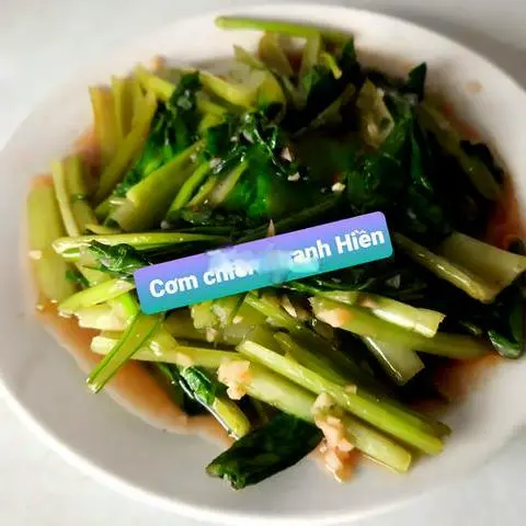 Hình ảnh Cải ngọt xào tỏi - không cơm