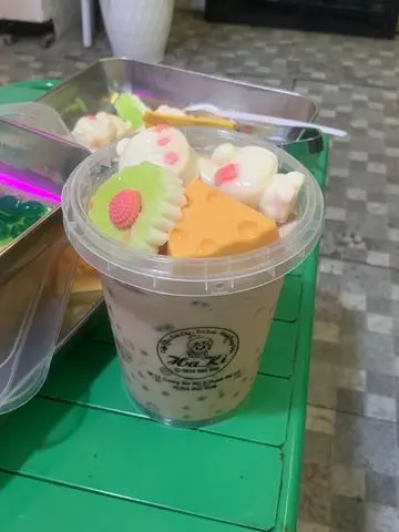 Hình ảnh Trà sữa xô 1 lít full topping